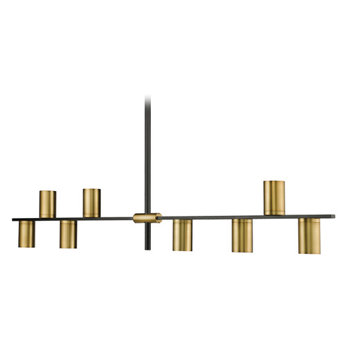 Z-Lite Calumet Matte Black & Olde Brass Linear Light by Z-Lite 814-8L-MB-OBR