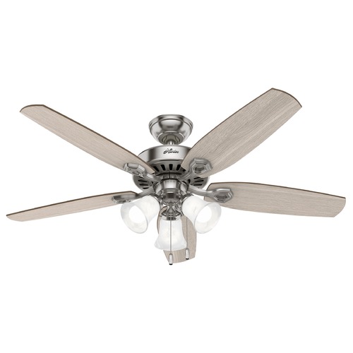 Hunter Fan Company Builder Brushed Nickel LED Ceiling Fan by Hunter Fan Company 51111