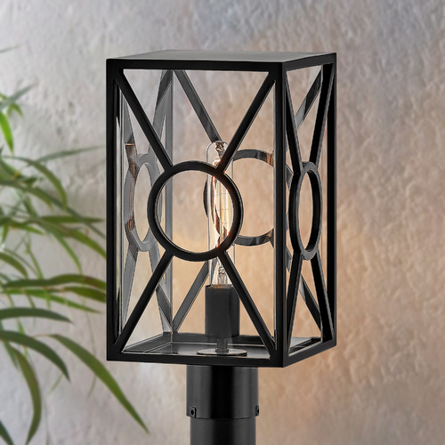 Brixton 15.50-Inch Black Post Light by Hinkley Lighting