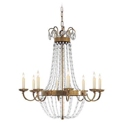 Visual Comfort Signature Collection E.F. Chapman Paris Flea Market Chandelier in Brass by Visual Comfort Signature CHC1408ABSG