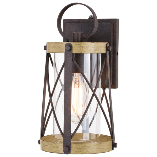 Vaxcel Lighting Harwood Oxidized Iron & Burnished Elm Outdoor Wall Light