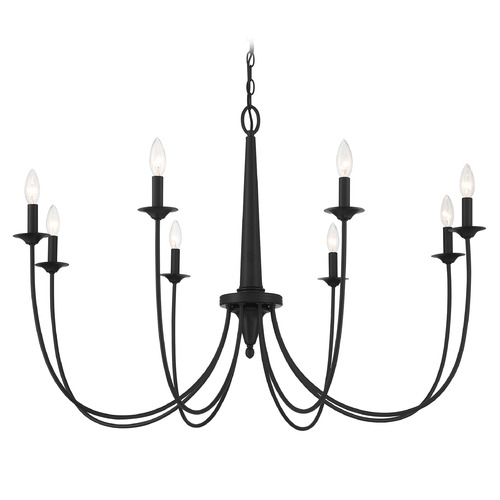 Savoy House Savoy House Lighting Stonecrest Matte Black Chandelier 1-1202-8-89