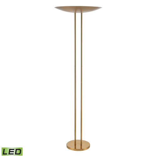 Elk Lighting Elk Lighting Marston Aged Brass LED Floor Lamp with Bowl / Dome Shade H0019-11543-LED