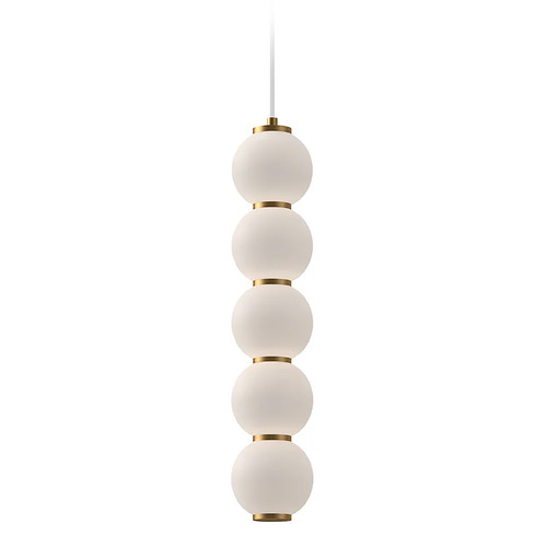 Alora Lighting Bijou Aged Gold LED Pendant Light with Globe Shade