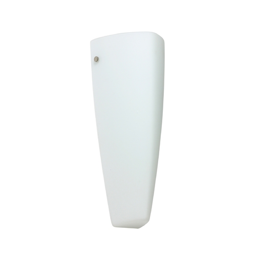 Besa Lighting Sconce Wall Light White Glass Satin Nickel by Besa Lighting 708307-SN