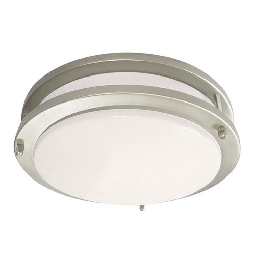 Passage 12-Inch LED Flush Mount in Brushed Nickel by Design Classics