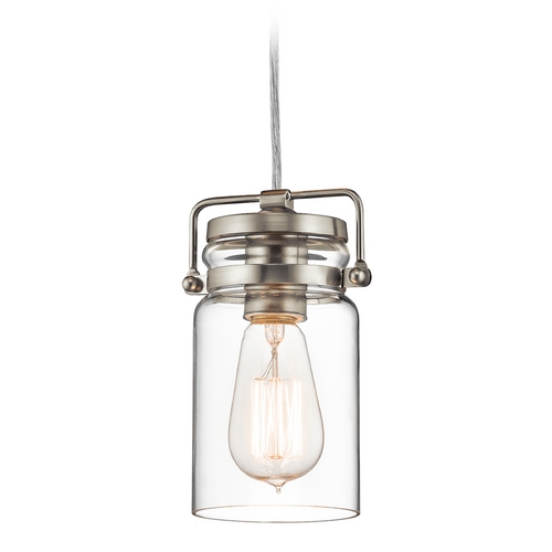 Brinley Brushed Nickel Mini Pendant by Kichler Lighting