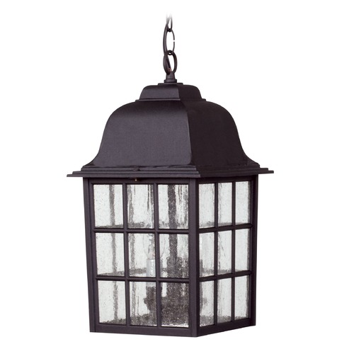 Grid Cage 16-Inch High Outdoor Hanging Light in Matte Black by Craftmade Lighting