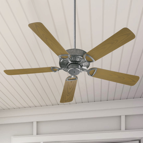 Quorum Lighting Estate Patio Galvanized Ceiling Fan Without Light by Quorum Lighting 143525-9