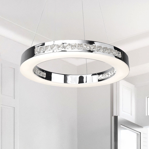 Access Lighting Affluence Chrome Pendant by Access Lighting 62454LEDD-CH/CCL