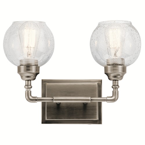 Kichler Lighting Seeded Glass Bathroom Light in Pewter by Kichler Lighting 45591AP