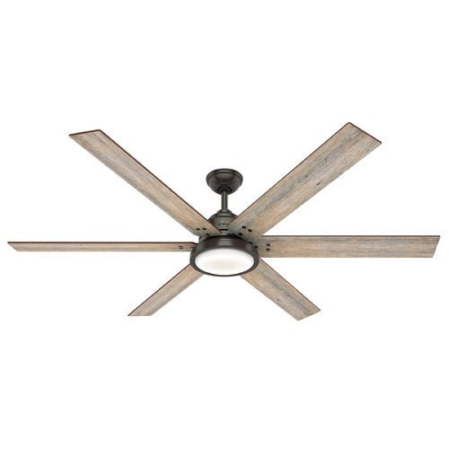 Hunter Fan Company Warrant 70-Inch LED Fan in Noble Bronze by Hunter Fan Company 59397