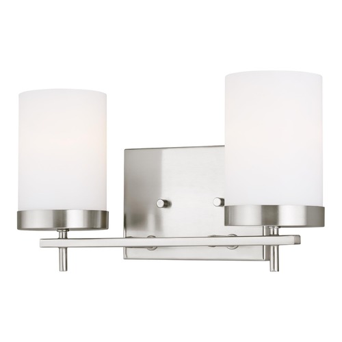 Visual Comfort Studio Collection Zire Brushed Nickel Bathroom Light by Visual Comfort Studio 4490302-962