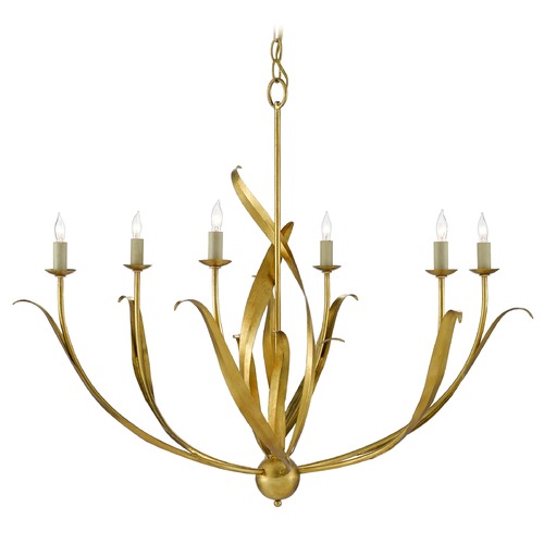 Currey and Company Lighting Menefee Chandelier in Antique Gold Leaf by Currey & Company 9000-0444