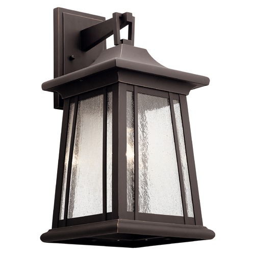 Taden Large Rubbed Bronze Outdoor Wall Light by Kichler Lighting