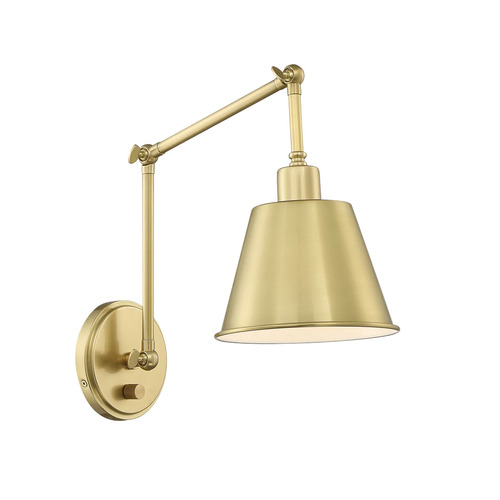 Mitchell Adjustable Wall Light in Aged Brass by Crystorama Lighting