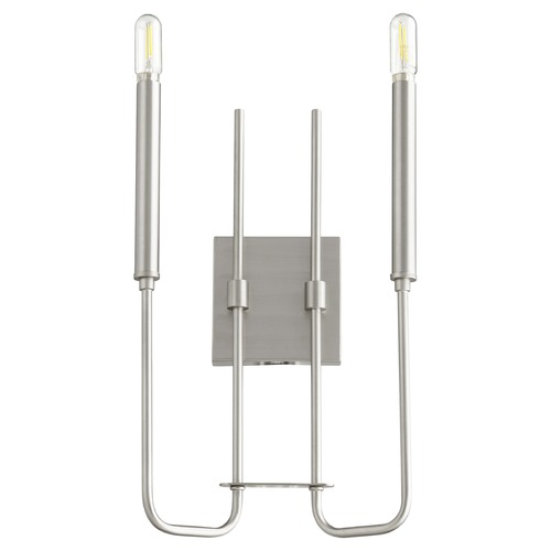 Quorum Lighting Hope Satin Nickel Sconce by Quorum Lighting 530-2-65