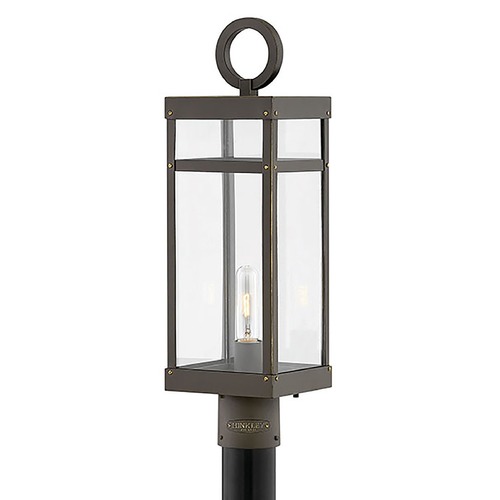 Porter 12V Medium Post Top Lantern in Bronze by Hinkley Lighting