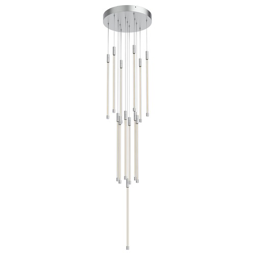 Motif 13-Inch Wide LED Multi-Port Pendant in Chrome by Kuzco Lighting