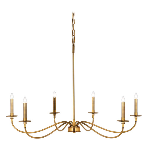 Arrington Rubbed Brass Chandelier by Z-Lite