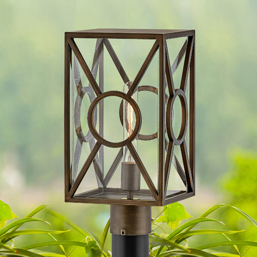 Brixton 15.50-Inch Burnished Bronze Post Light by Hinkley Lighting