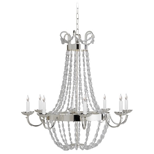 Visual Comfort Signature Collection E.F. Chapman Paris Flea Market Chandelier in Silver by Visual Comfort Signature CHC1408PSSG