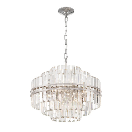 Hayes 12-Light Crystal Chandelier in Polished Nickel by Crystorama