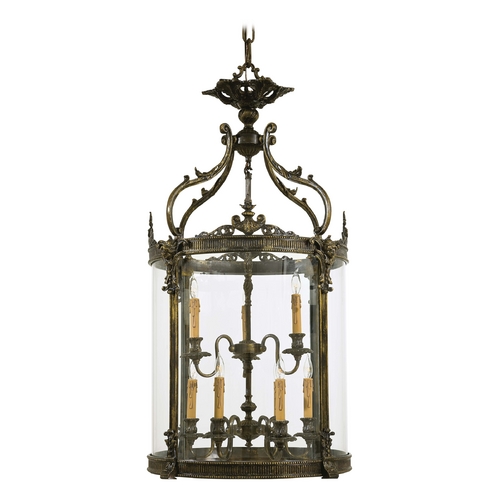 Pendant with Clear Glass in Oxide French Gold by Metropolitan Lighting