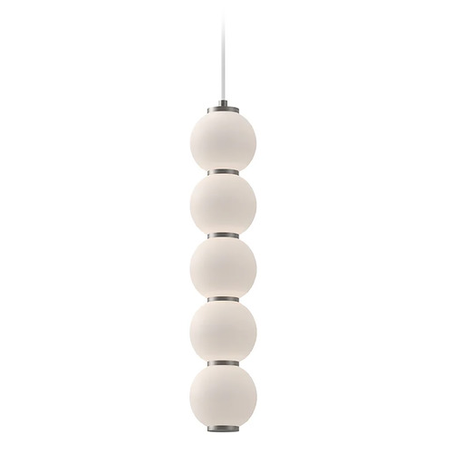 Alora Lighting Bijou Brushed Nickel LED Pendant Light with Globe Shade