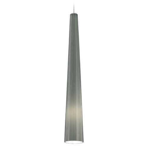 Zenith Large Monopoint Pendant in Satin Nickel by Visual Comfort Modern