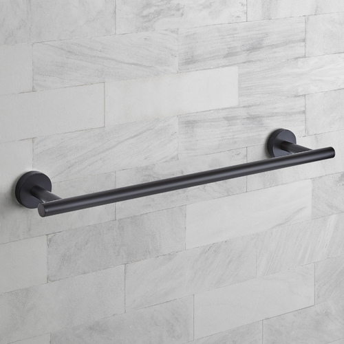 Seattle Hardware Co Prelude Matte Black Towel Bar 18-Inch Center to Center