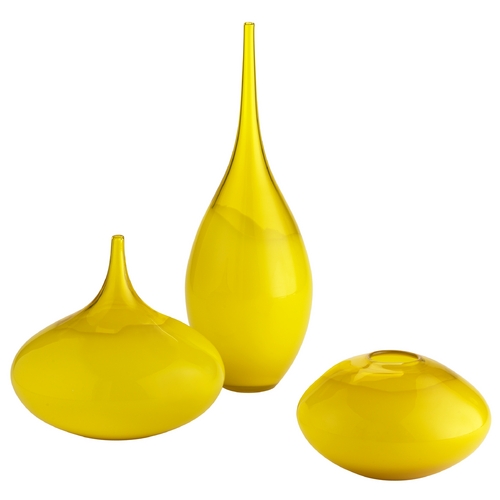 Moonbeam Yellow Vase by Cyan Design