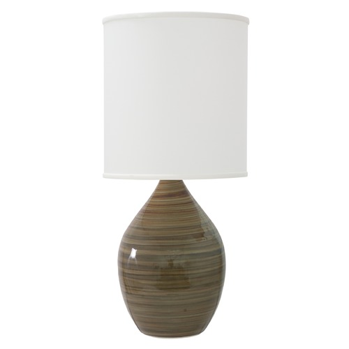 Scatchard Stoneware Tigers Eye Table Lamp by House of Troy Lighting