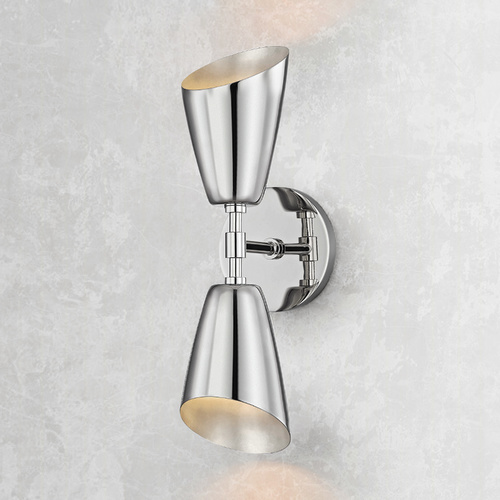 Mitzi by Hudson Valley Kai Polished Nickel LED Sconce by Mitzi by Hudson Valley H115102-PN