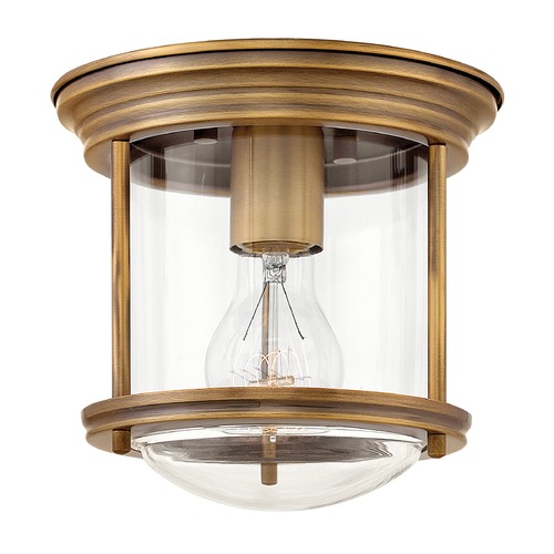 Hinkley Hadley Indoor Flush Mount in Brushed Bronze with Clear Glass 3300BR-CL