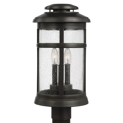 Newport Antique Bronze Post Light by Visual Comfort Studio