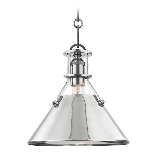 Hudson Valley Lighting Metal No. 2 Pendant in Polished Nickel by Hudson Valley Lighting MDS951-PN