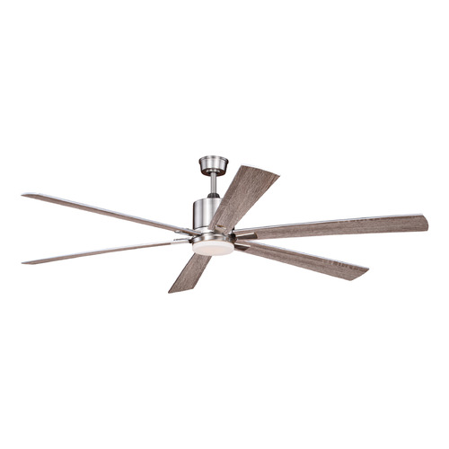 Vaxcel Lighting Wheelock Satin Nickel LED Ceiling Fan with Light