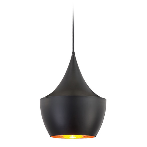 Piquito 10-Inch Pendant in Black by Eurofase Lighting