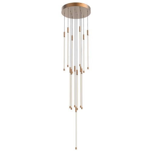Motif 13-Inch LED Multi-Port Pendant in Brushed Gold by Kuzco Lighting