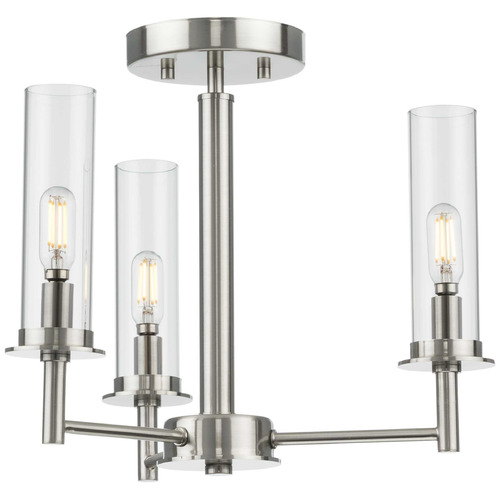 Progress Lighting Kellwyn Brushed Nickel Semi-Flushmount Light