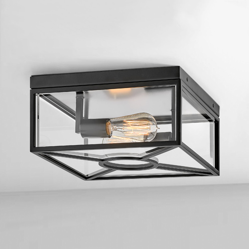 Brixton 12-Inch Flush Mount in Black by Hinkley Lighting