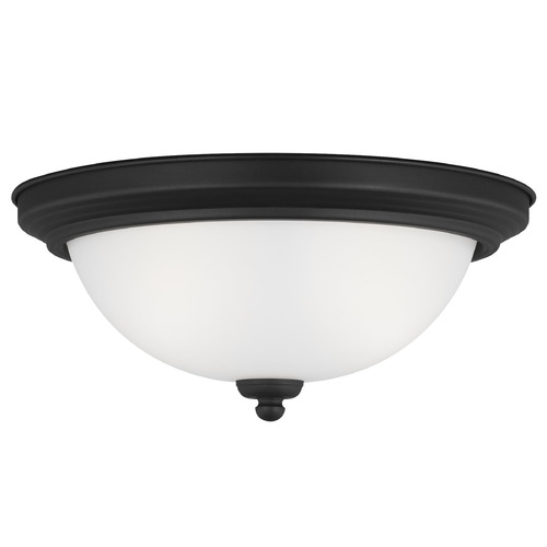 Generation Lighting Geary 12.50-Inch LED Flush Mount in Black by Generation Lighting 77064EN3-112