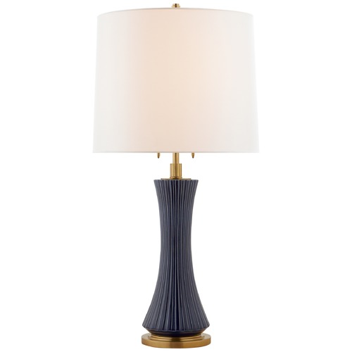 Visual Comfort Signature Collection Thomas OBrien Elena Large Table Lamp in Denim by Visual Comfort Signature TOB3655DML