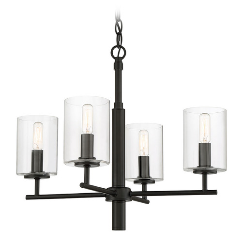 Craftmade Lighting Hailie Flat Black Mini-Chandelier by Craftmade Lighting 55624-FB