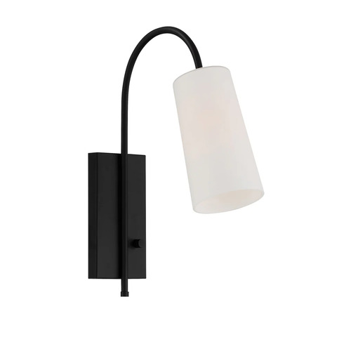 Crystorama Lighting Alexa Task Wall Lamp in Matte Black by Crystorama Lighting ALX-4501-MK