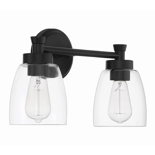 Henning Flat Black Bathroom Light by Craftmade Lighting