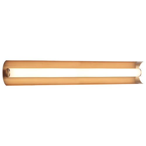 Norvan Aged Gold Brass LED Vertical Bathroom Light by Matteo Lighting