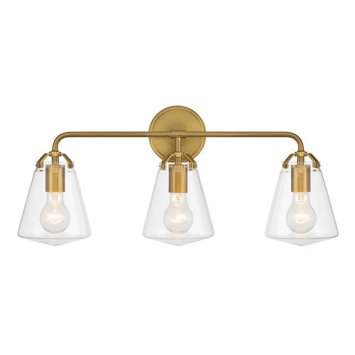 Voss 3-Light Vanity Light in Luxe Gold by Crystorama Lighting