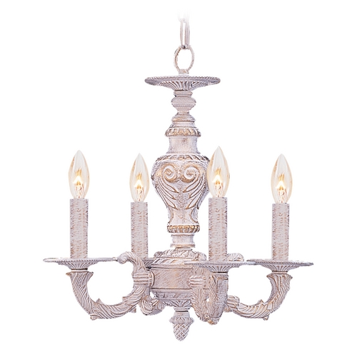 Chandelier in Antique White Finish